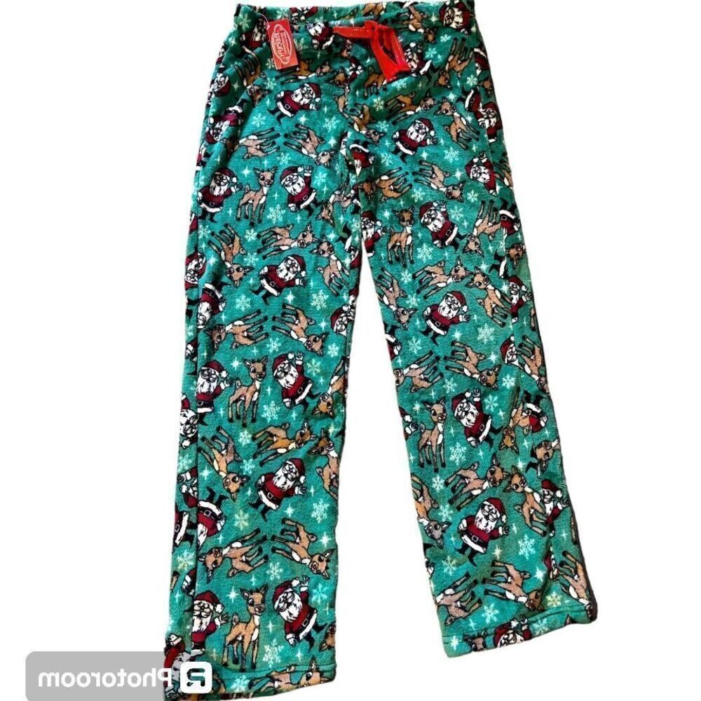 Rudolph Red Nose Reindeer Size XL Fleece Graphic Character Pajama Pants Santa